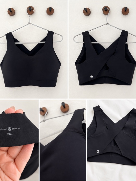 lululemon athletica Other - lululemon athletica Black Cross-Back Medium Support Sports Bra